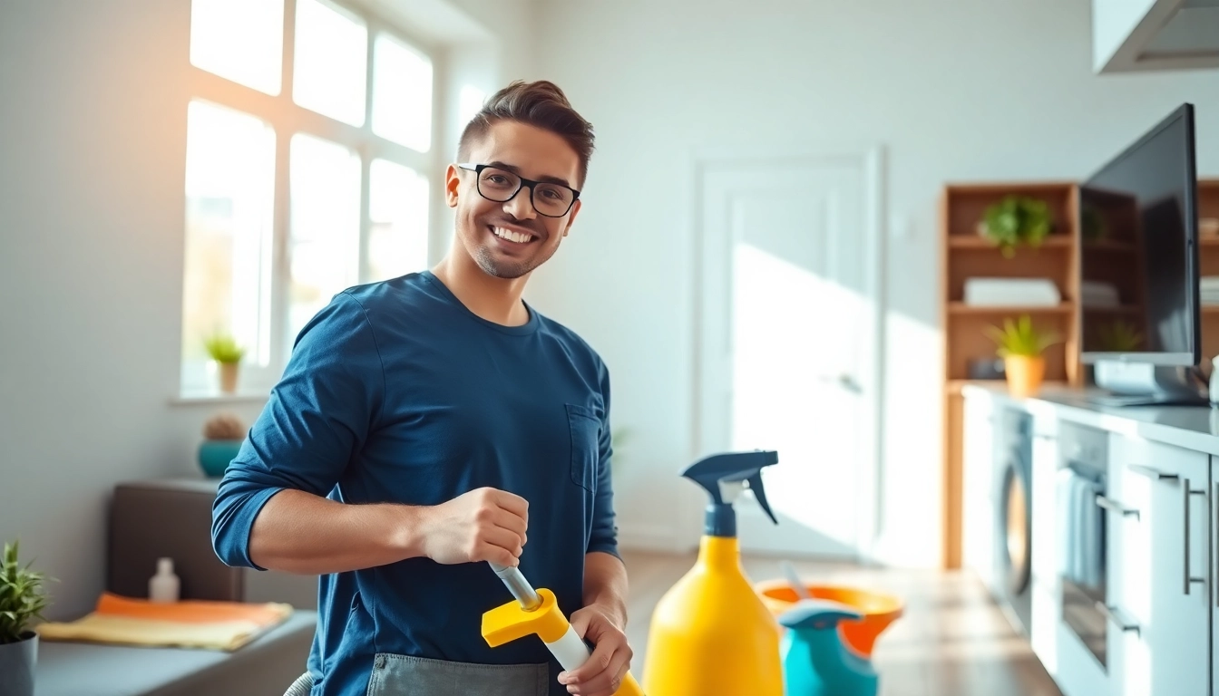 Expert bond cleaning Logan in a spacious apartment, showcasing meticulous cleaning tools and techniques.