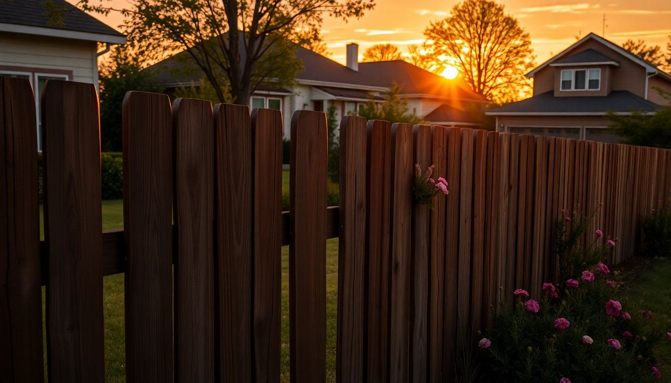 Installing fencing Manchester with skilled professionals, showcasing quality materials and craftsmanship in a beautiful outdoor setting.