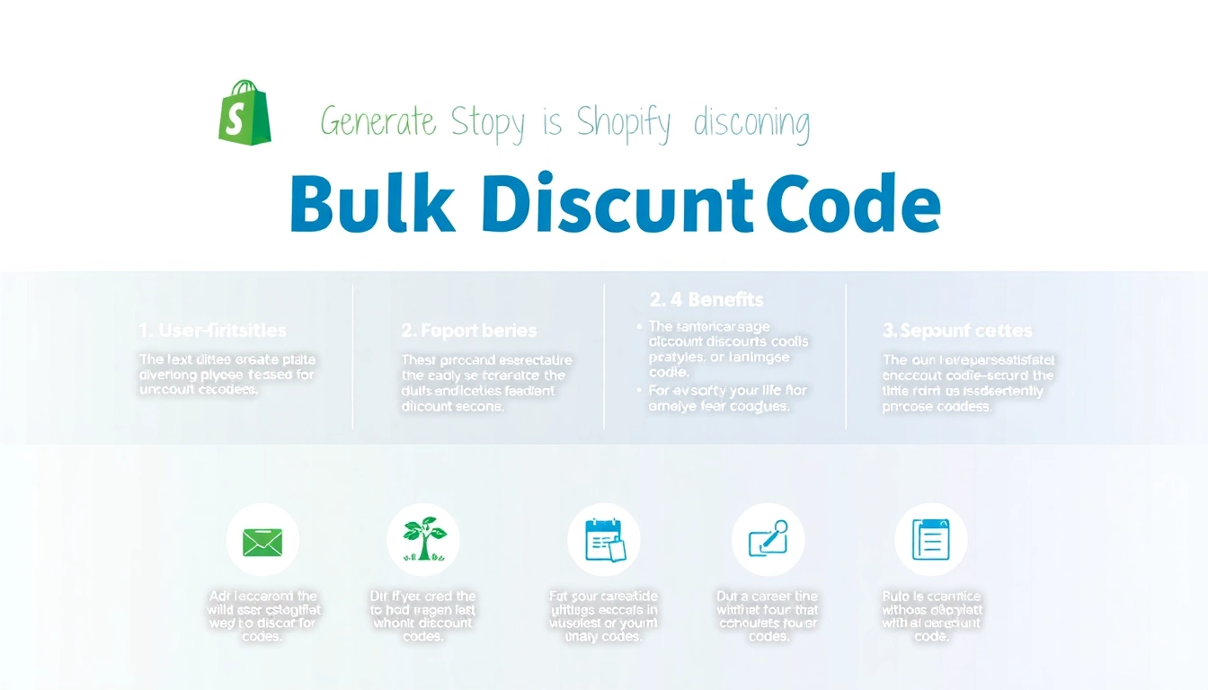 Create unique Shopify bulk discount codes quickly and effortlessly with our stunning infographic illustrating the generation process.