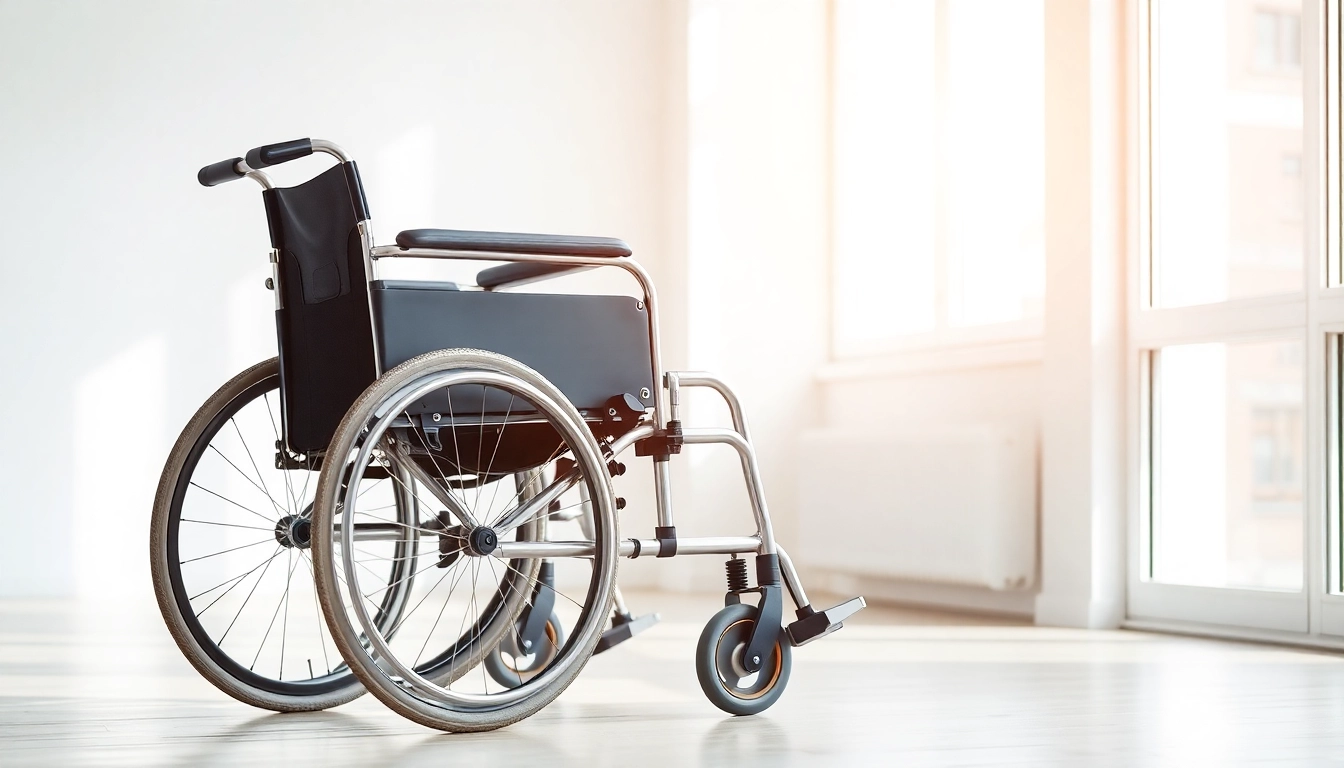 Manual wheelchair showcasing ergonomic design in a bright, inviting environment.