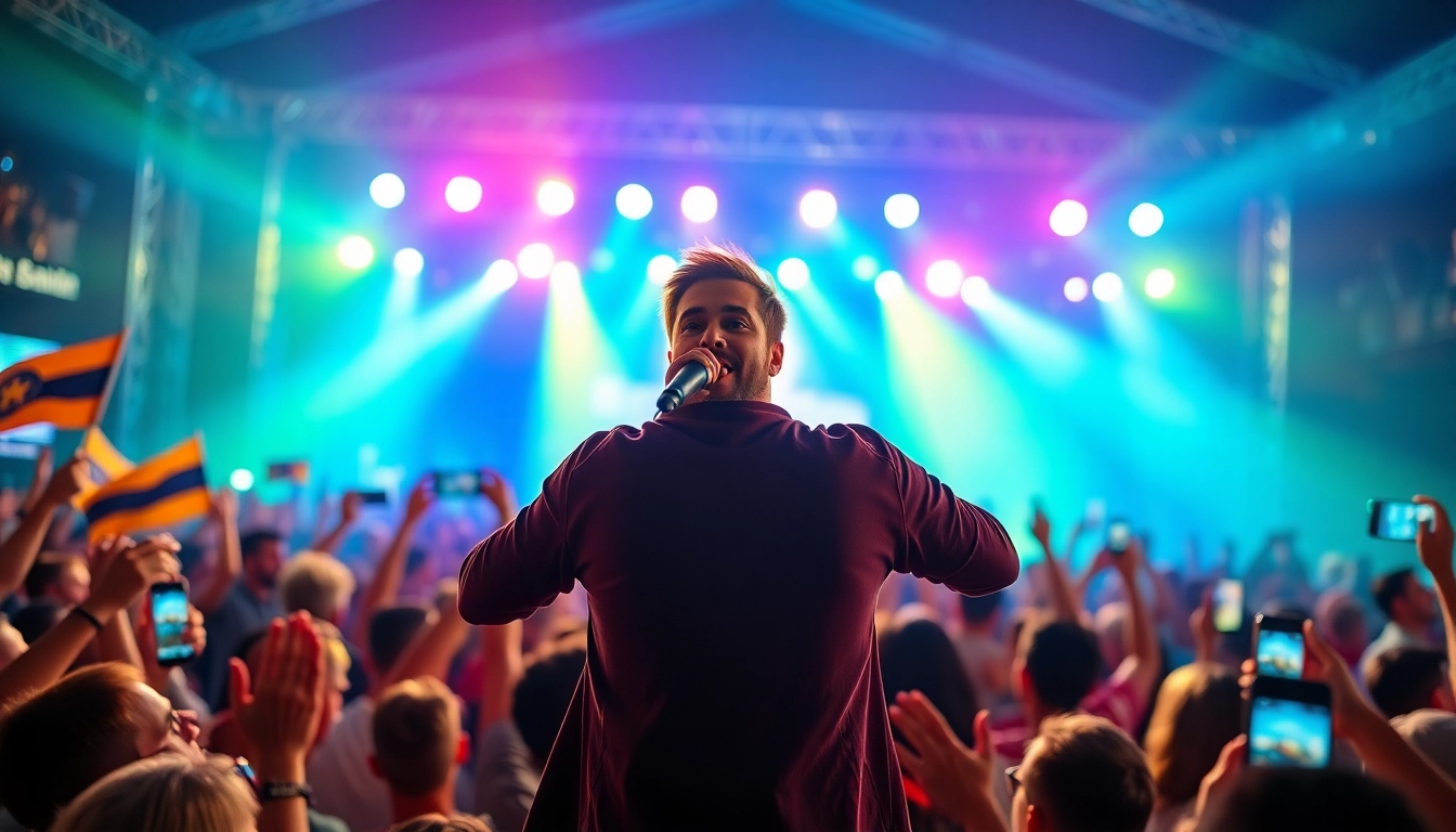 Boost Fan Engagement through lively outdoor music concert with active crowd interaction.