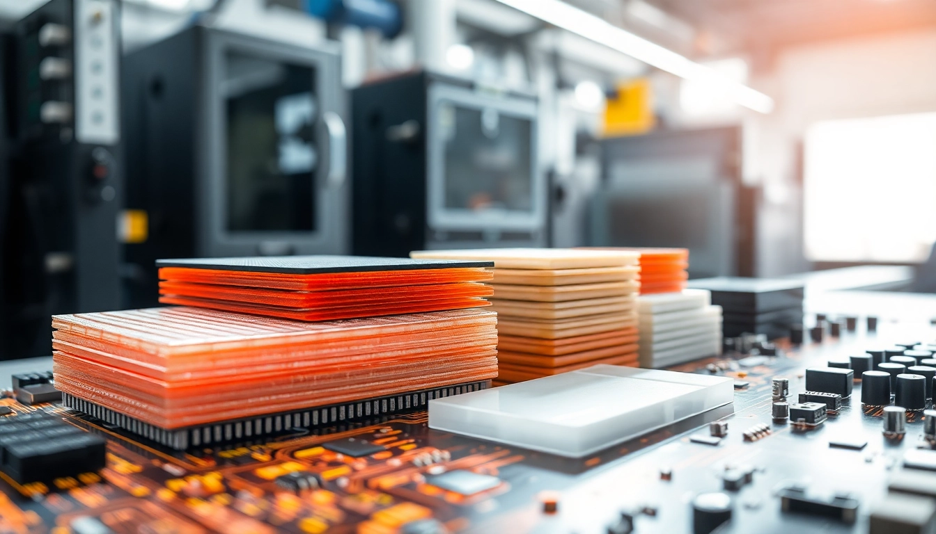 Showcasing thermal management materials on a circuit board emphasizing their application and effectiveness.