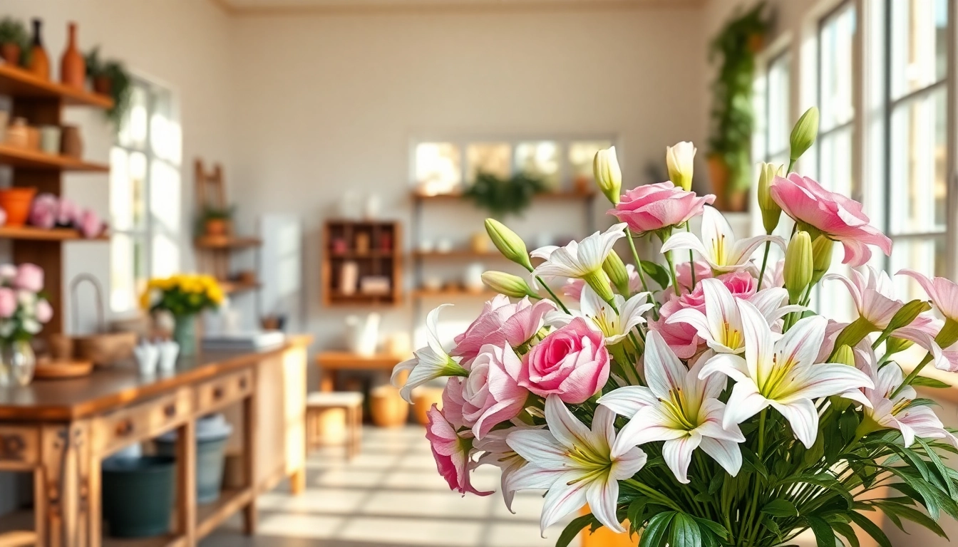 Astonishing floral display by a Fountain Valley florist showcasing vibrant roses and lilies.