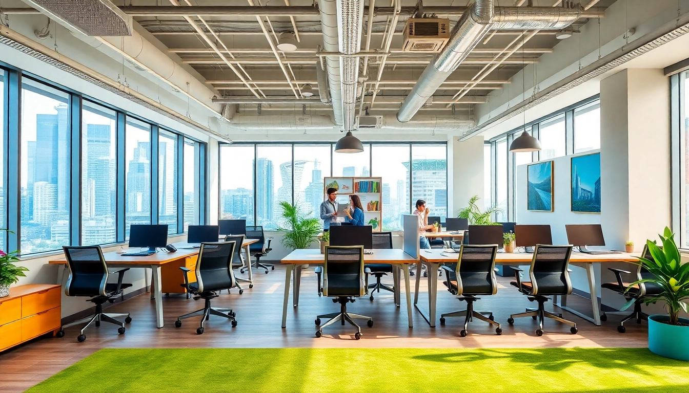 Discover a vibrant commercial space for rent in Bangalore showcasing modern amenities and city views.