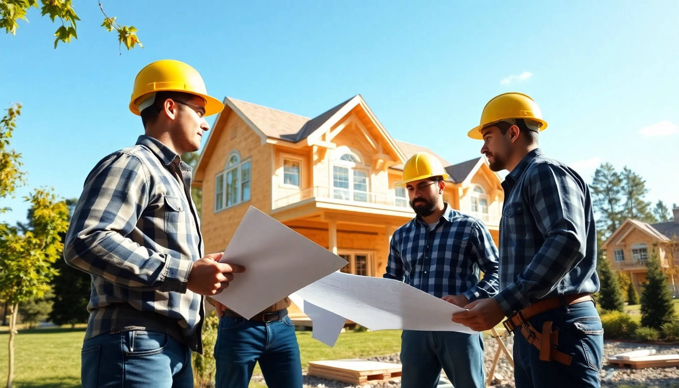 Custom home builders near me constructing a luxury home with careful attention to detail in a serene neighborhood.
