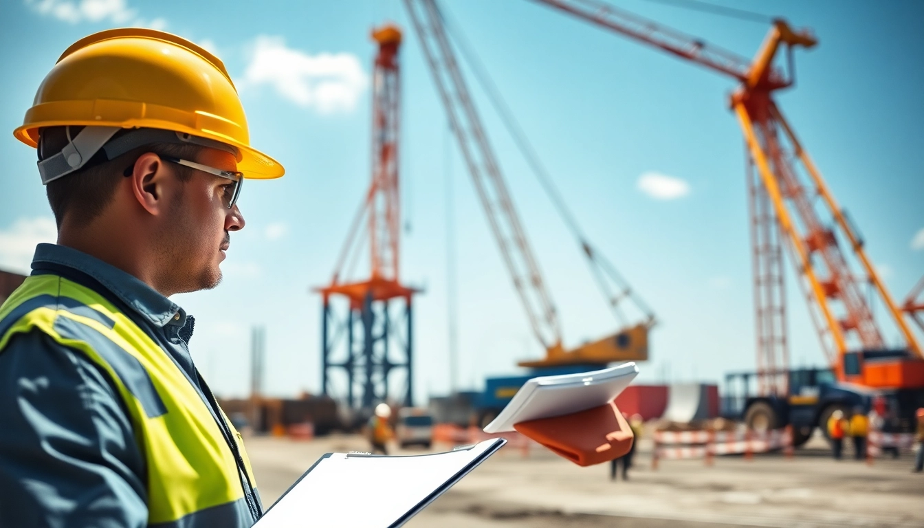 Capture the level 5 nvq diploma in controlling lifting operations answers through a professional construction worker managing safe lifting procedures on-site.
