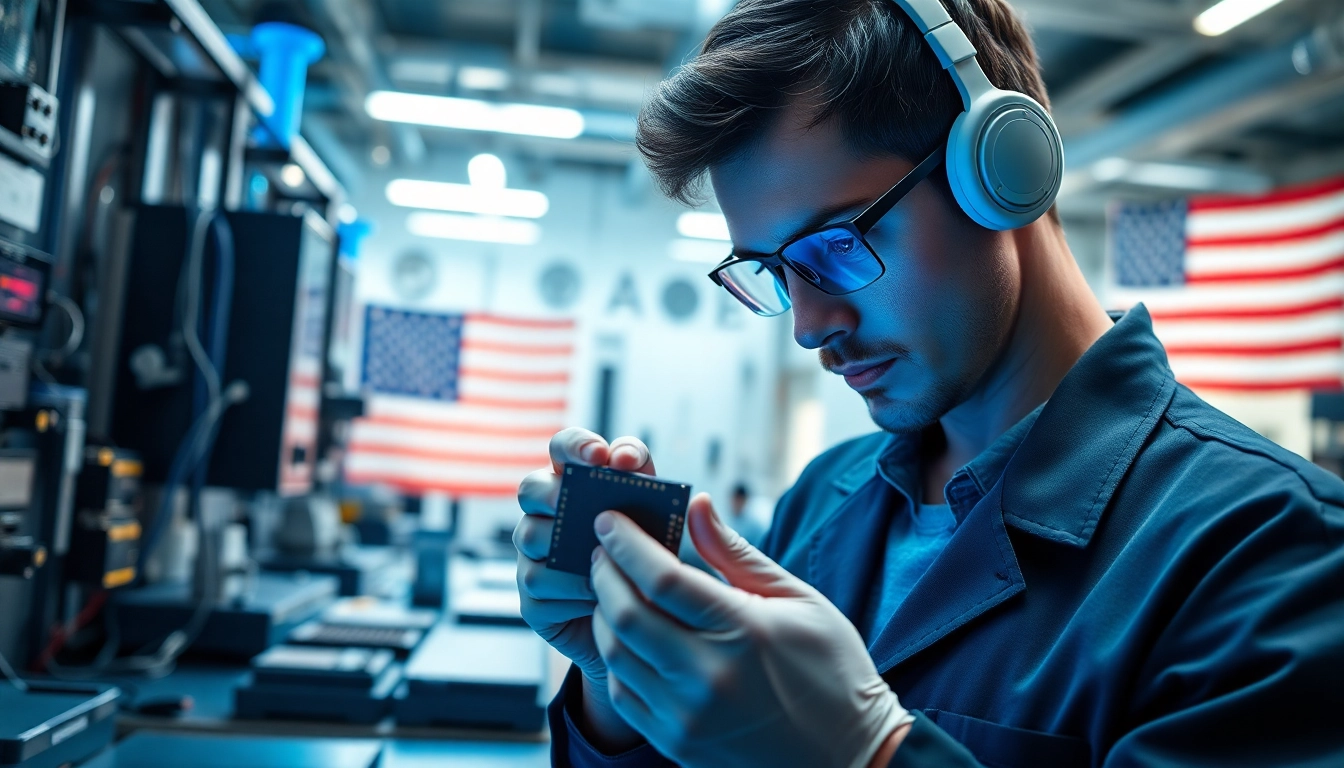 Engineers making GREAT advancements in microchip technology in a cutting-edge lab.
