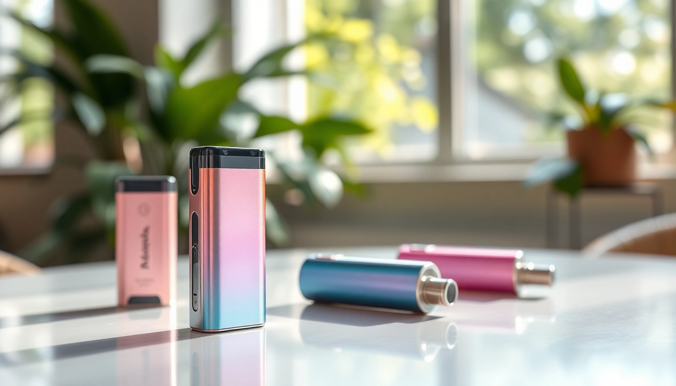 Showcase of a nicotine free disposable vape amidst a serene setting, emphasizing its sleek design and modern aesthetics.