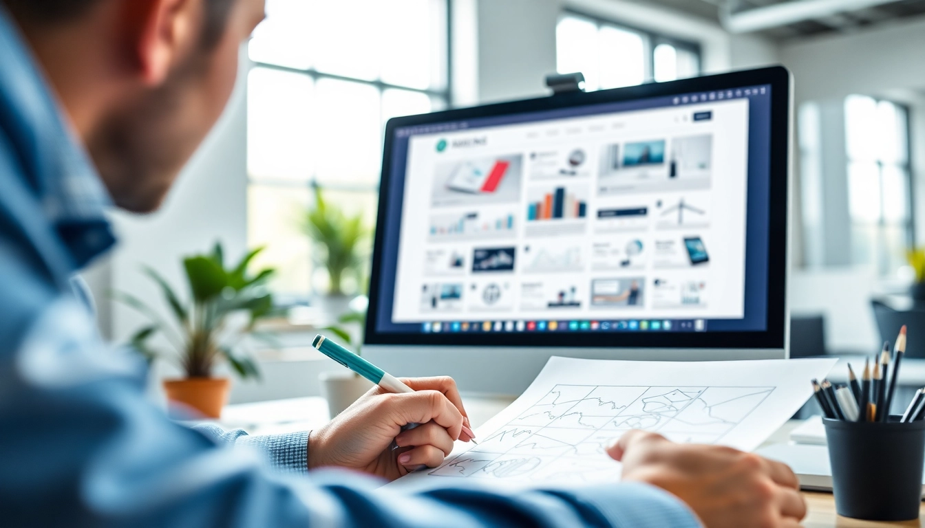 Webdesign Zug: Professioneller Webdesigner bei der Gestaltung von Webseiten.