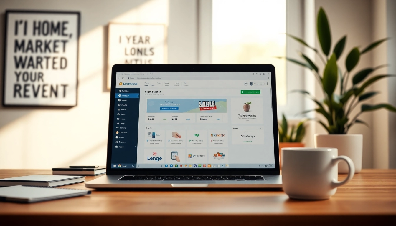 Maximize your marketing potential with ClickFunnels 2.0 dashboard in a modern workspace.