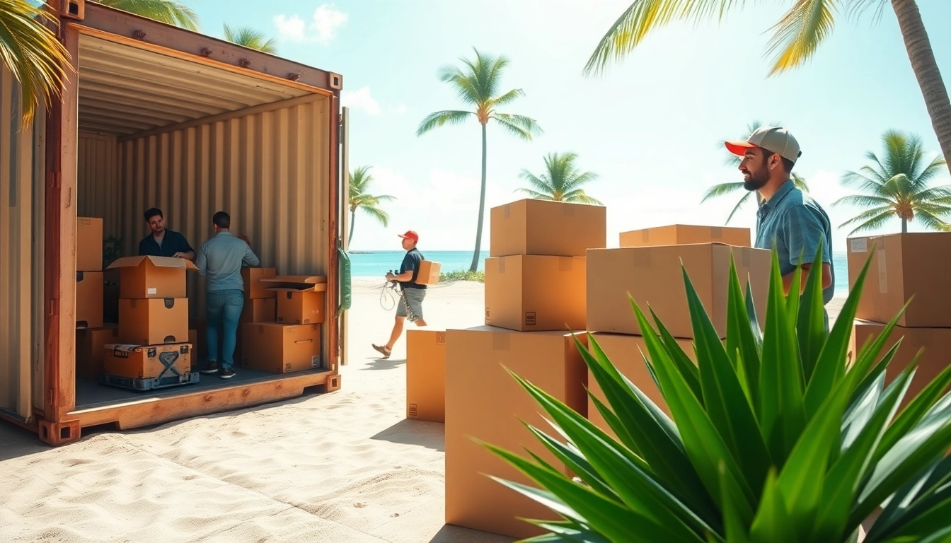 Moving from Alaska to Hawaii, professional movers packing items for a tropical journey.