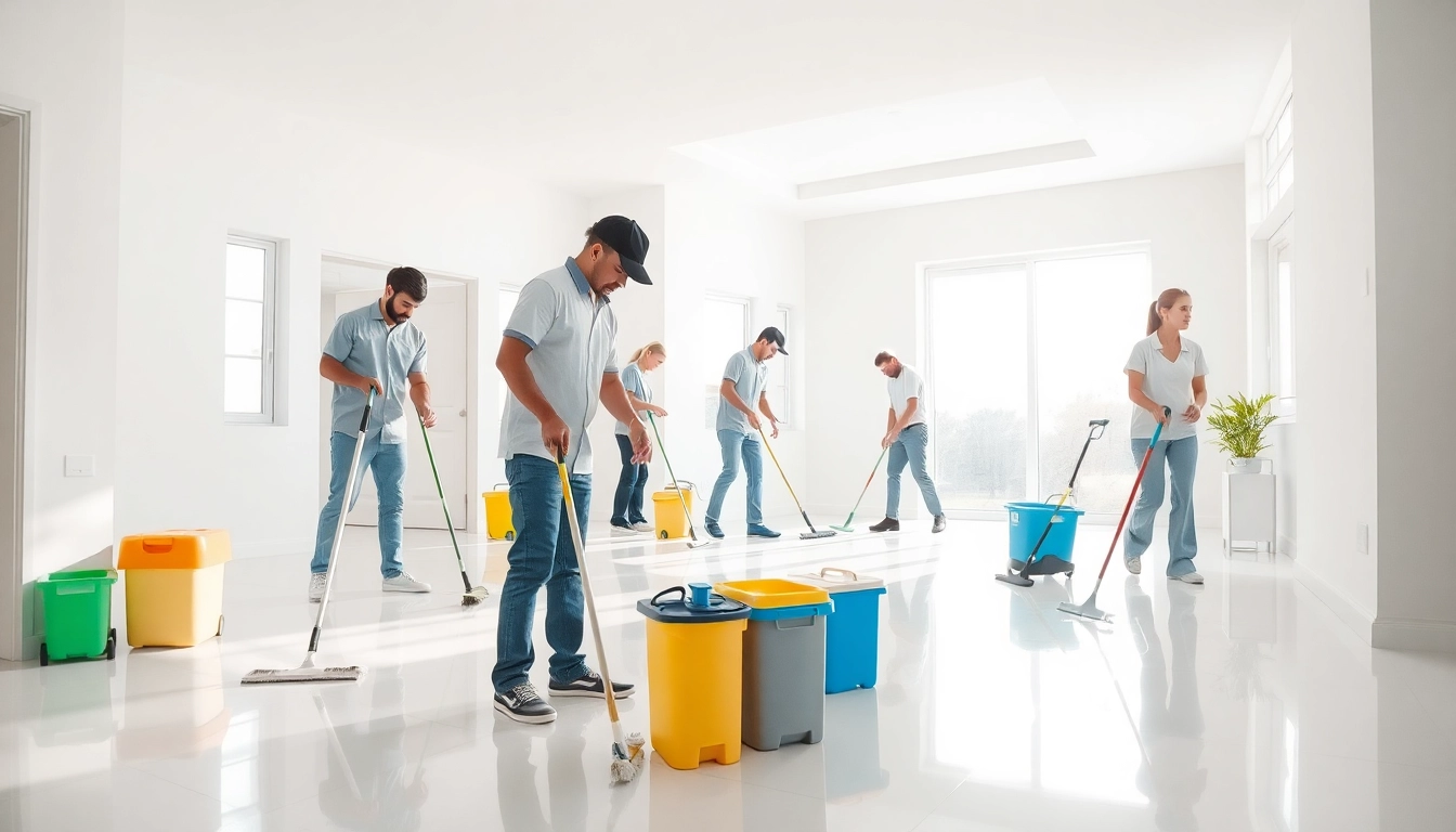 Efficient post construction cleaning service in action, showcasing cleanliness in a residential space.