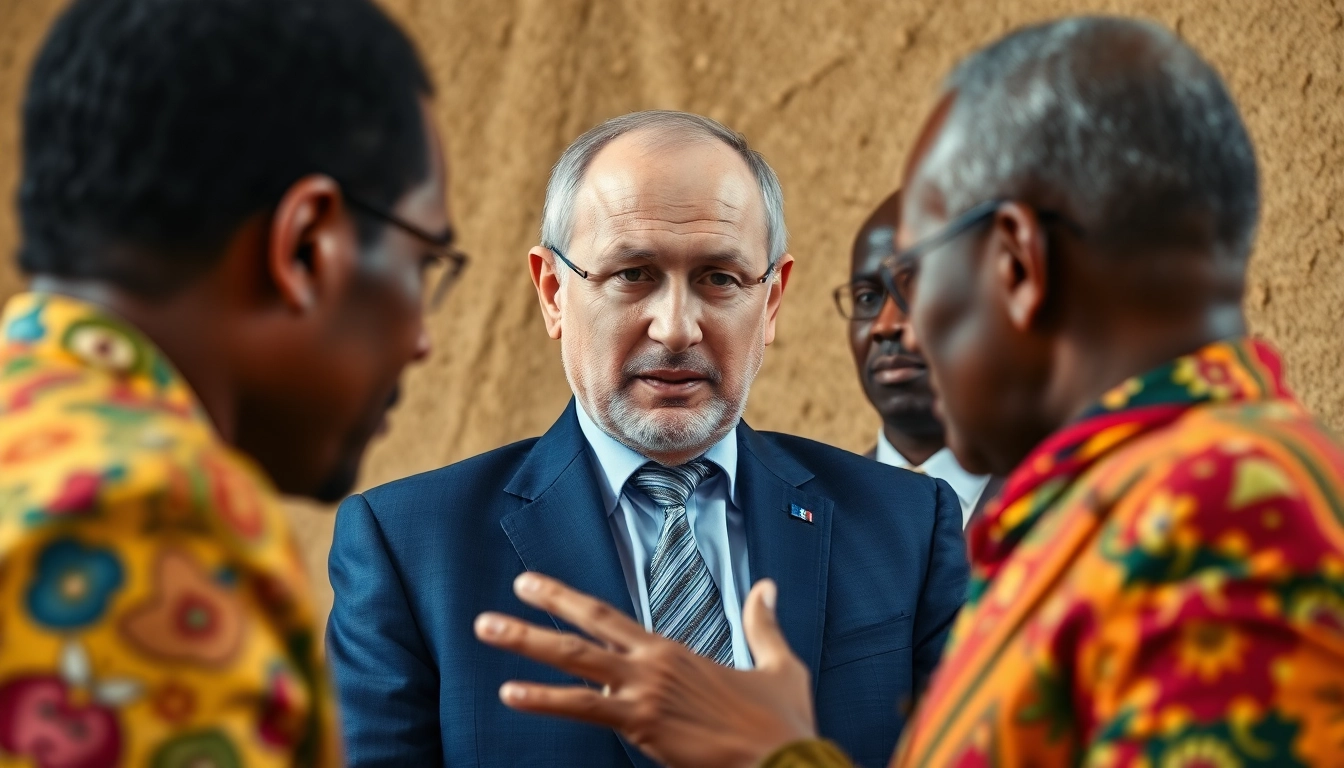 Poutine en Afrique francophone engaging with global leaders to foster diplomatic ties.