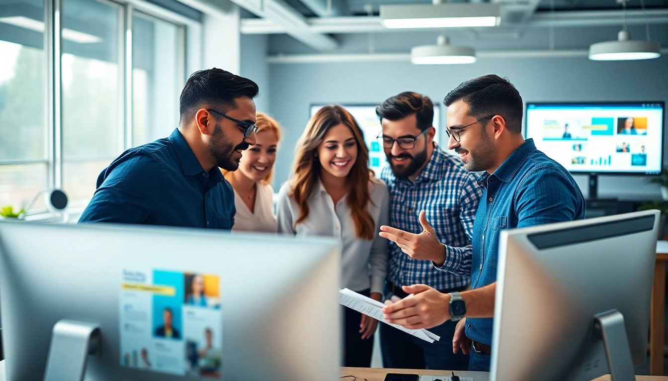 Showcasing collaborative efforts of web design companies kansas city in a modern and vibrant workspace.