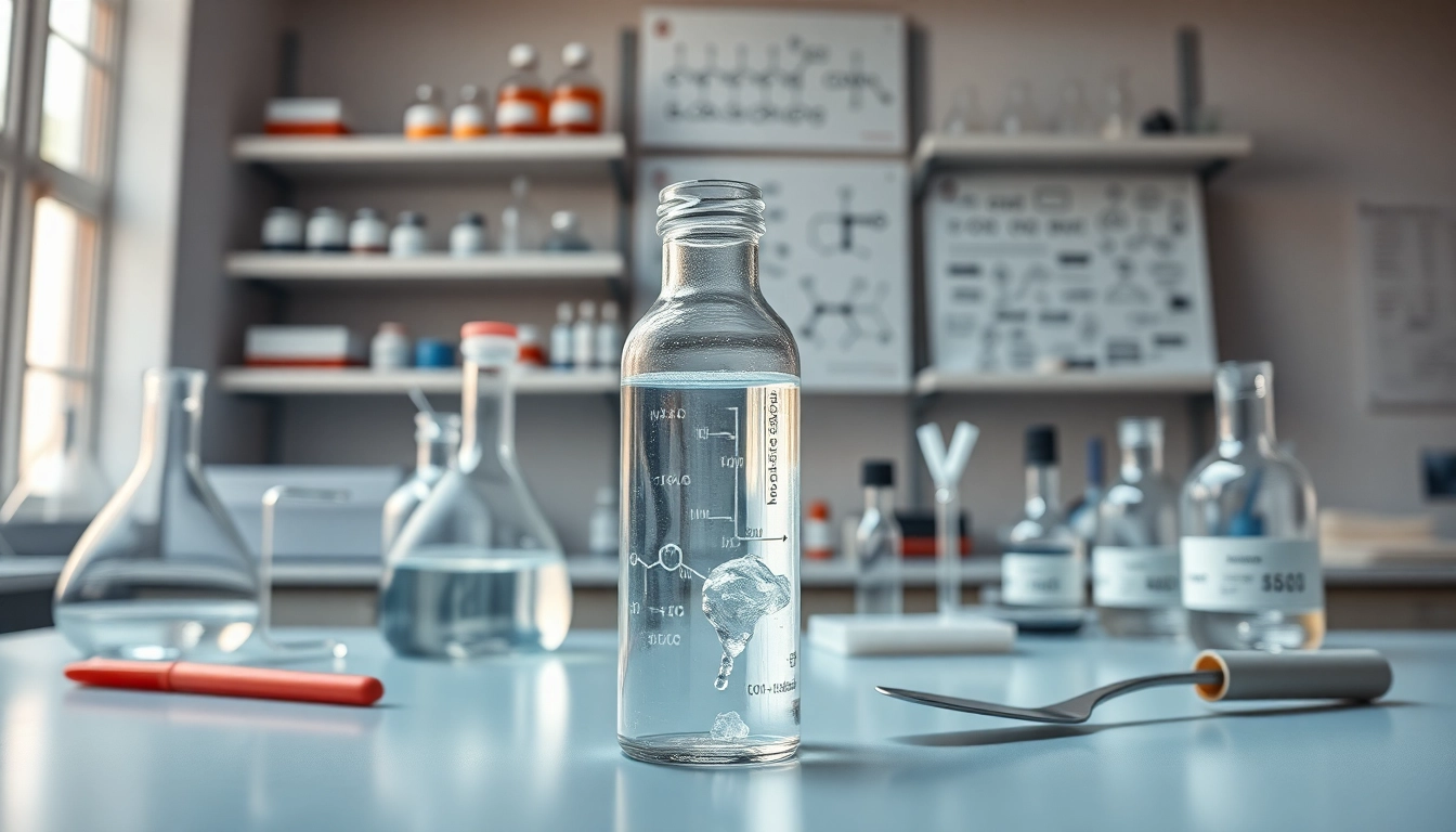 CarboxyMethyl Cellulose displayed in a laboratory with lab equipment and scientific elements.